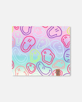 Stretch Jersey Neck Tube Multicolored Printed Smileys