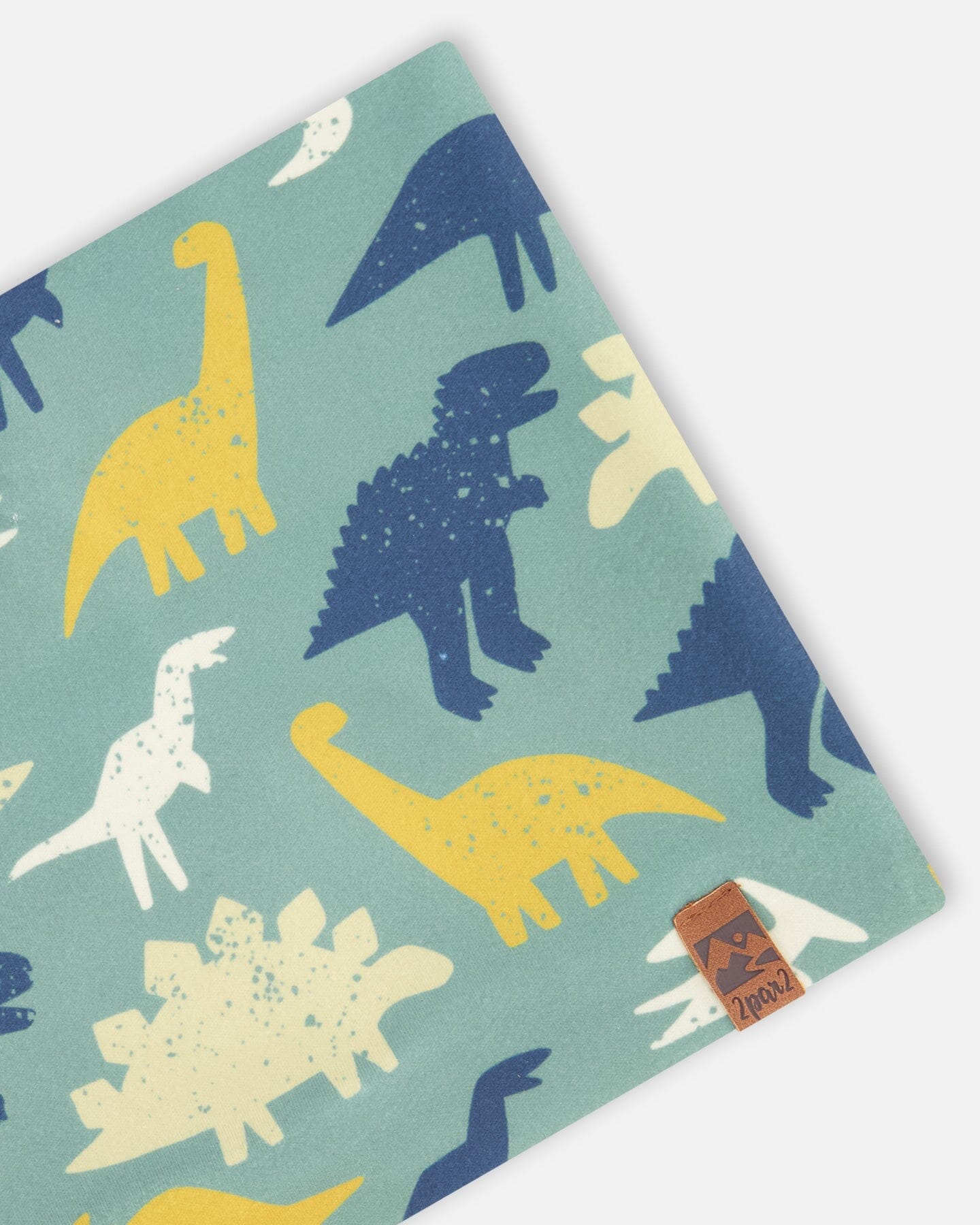 Stretch Jersey Neck Tube Green Dinosaur Print - H30W21_3H028