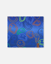Stretch Jersey Neck Tube Blue Printed Smileys