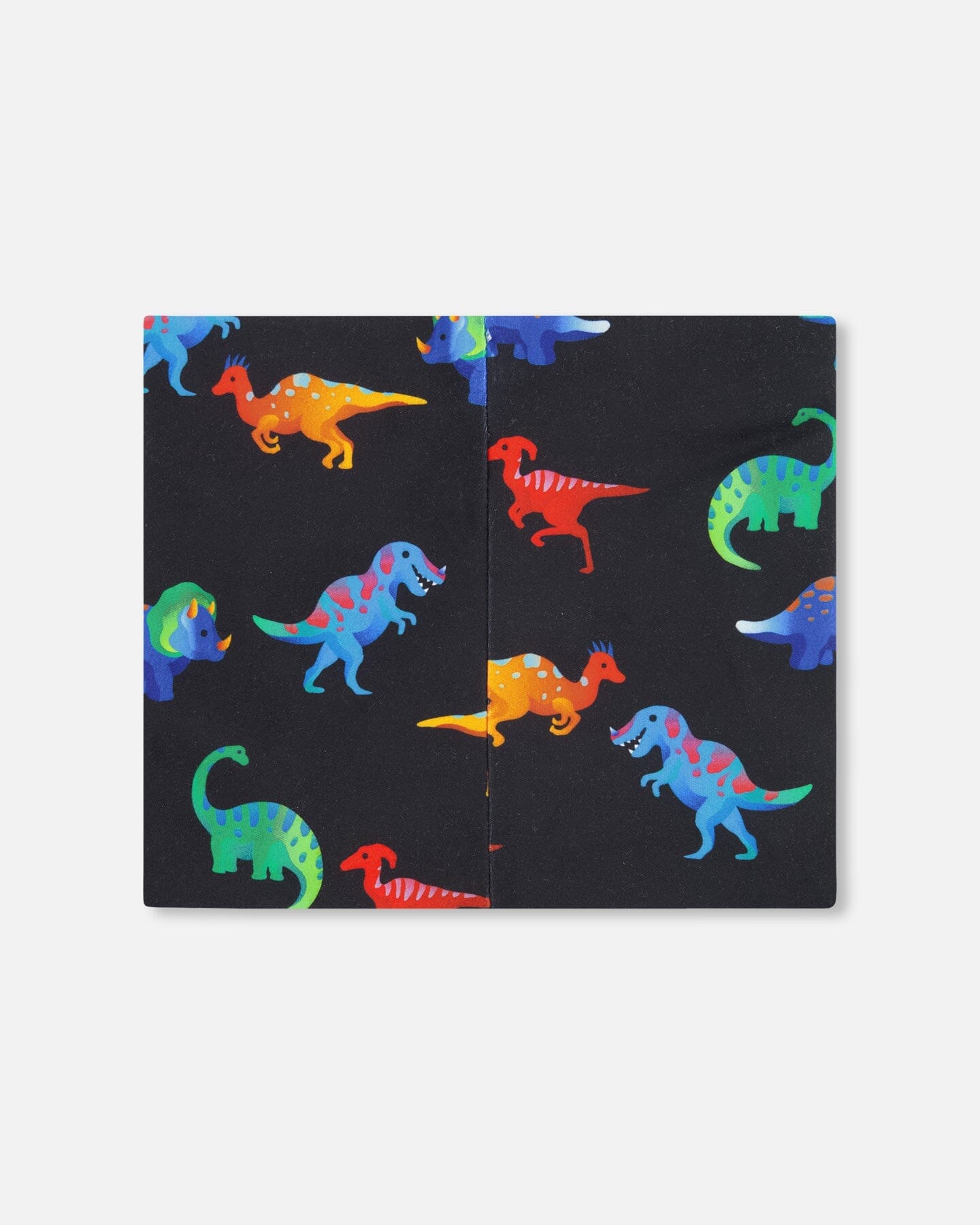 Stretch Jersey Neck Tube Black Dinosaur Print - H30W21_3H032