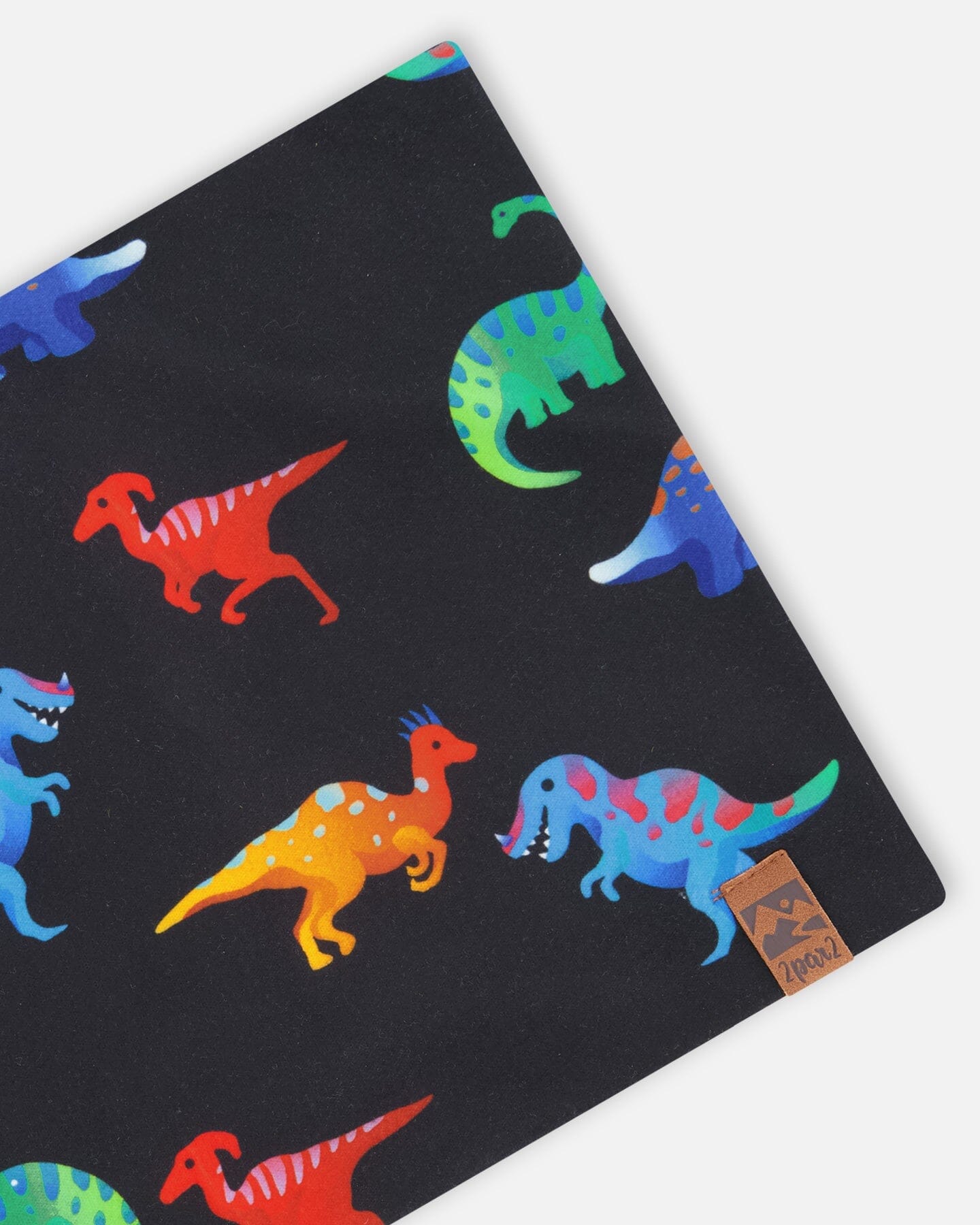 Stretch Jersey Neck Tube Black Dinosaur Print - H30W21_3H032
