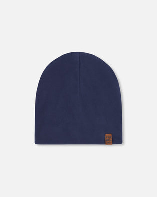 Stretch Jersey Beanie Navy Blue - H30W22_04790