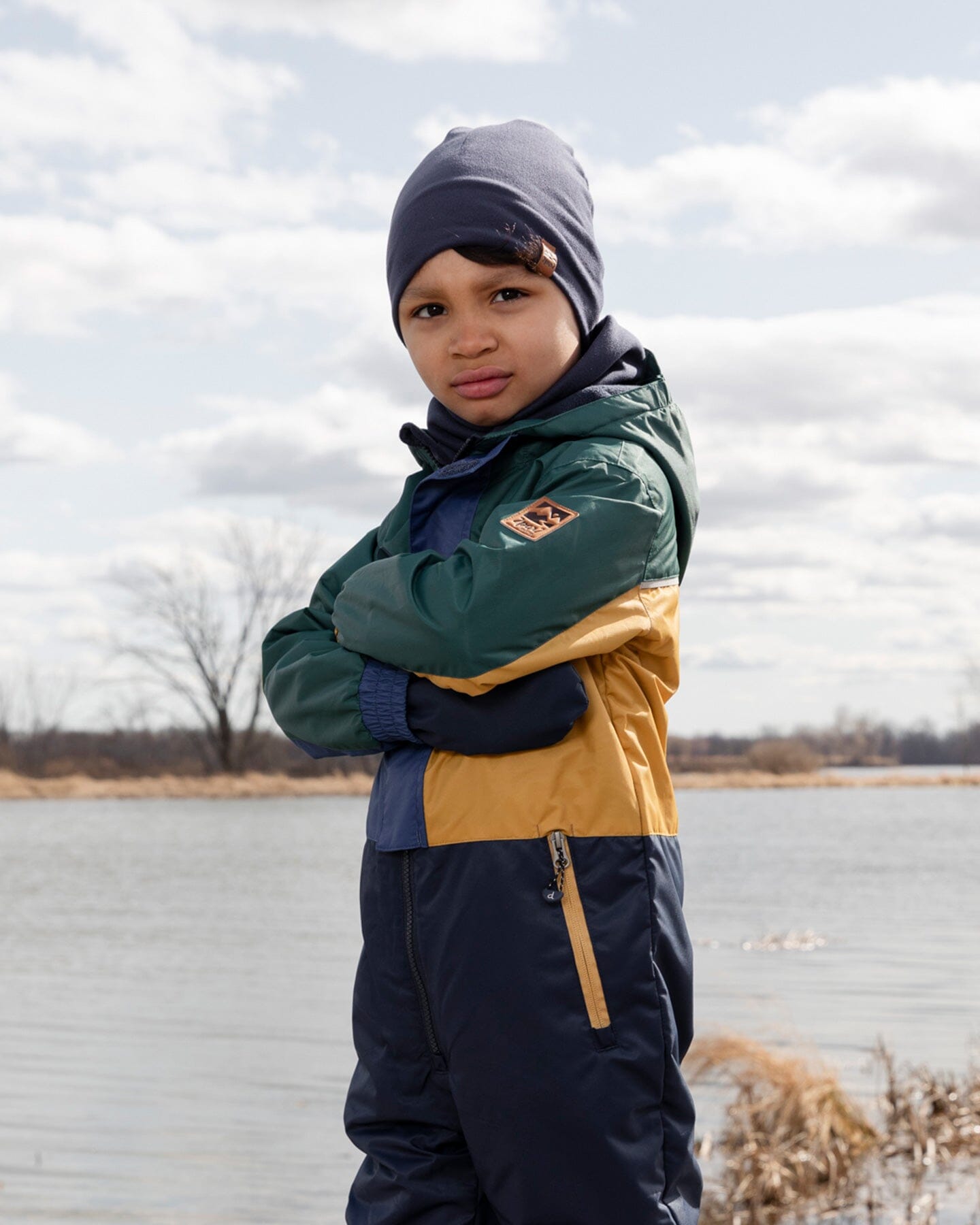 Stretch Jersey Beanie Navy Blue - H30W22_04790