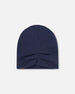 Stretch Jersey Beanie Navy Blue - H30W22_04790