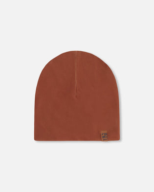 Stretch Jersey Beanie Brown - H30W22_08480