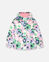 Mid-Season Jacket Black Printed Flowers - H30W30_3H003