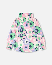 Mid-Season Jacket Black Printed Flowers - H30W30_3H003