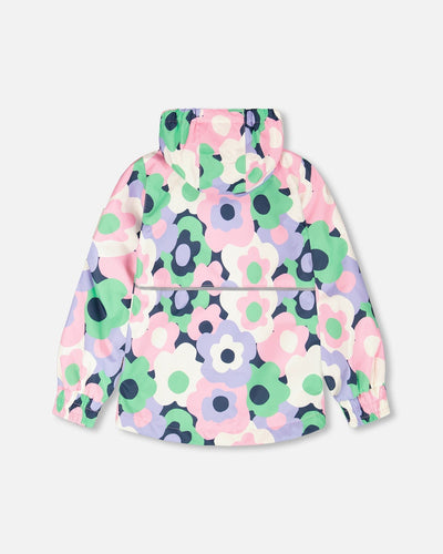 Mid-Season Jacket Black Printed Flowers - H30W30_3H003