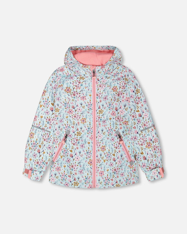 Mid-Season Jacket Blue Mini Flower Print - H30W31_3H005