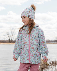 Mid-Season Jacket Blue Mini Flower Print - H30W31_3H005