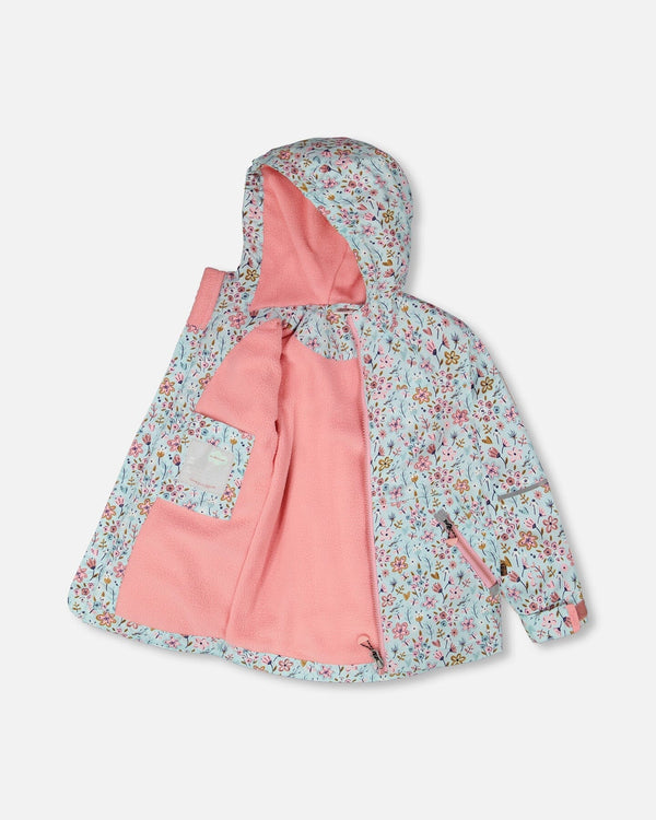 Mid-Season Jacket Blue Mini Flower Print - H30W31_3H005