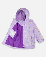 Mid-Season Jacket Purple Daisy Print - H30W32_3H009