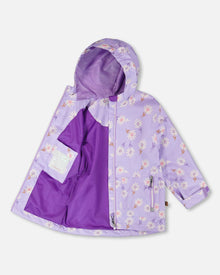Mid-Season Jacket Purple Daisy Print - H30W32_3H009