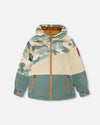 Mid-Season Jacket Green Camouflage Print - H30W33_3H029