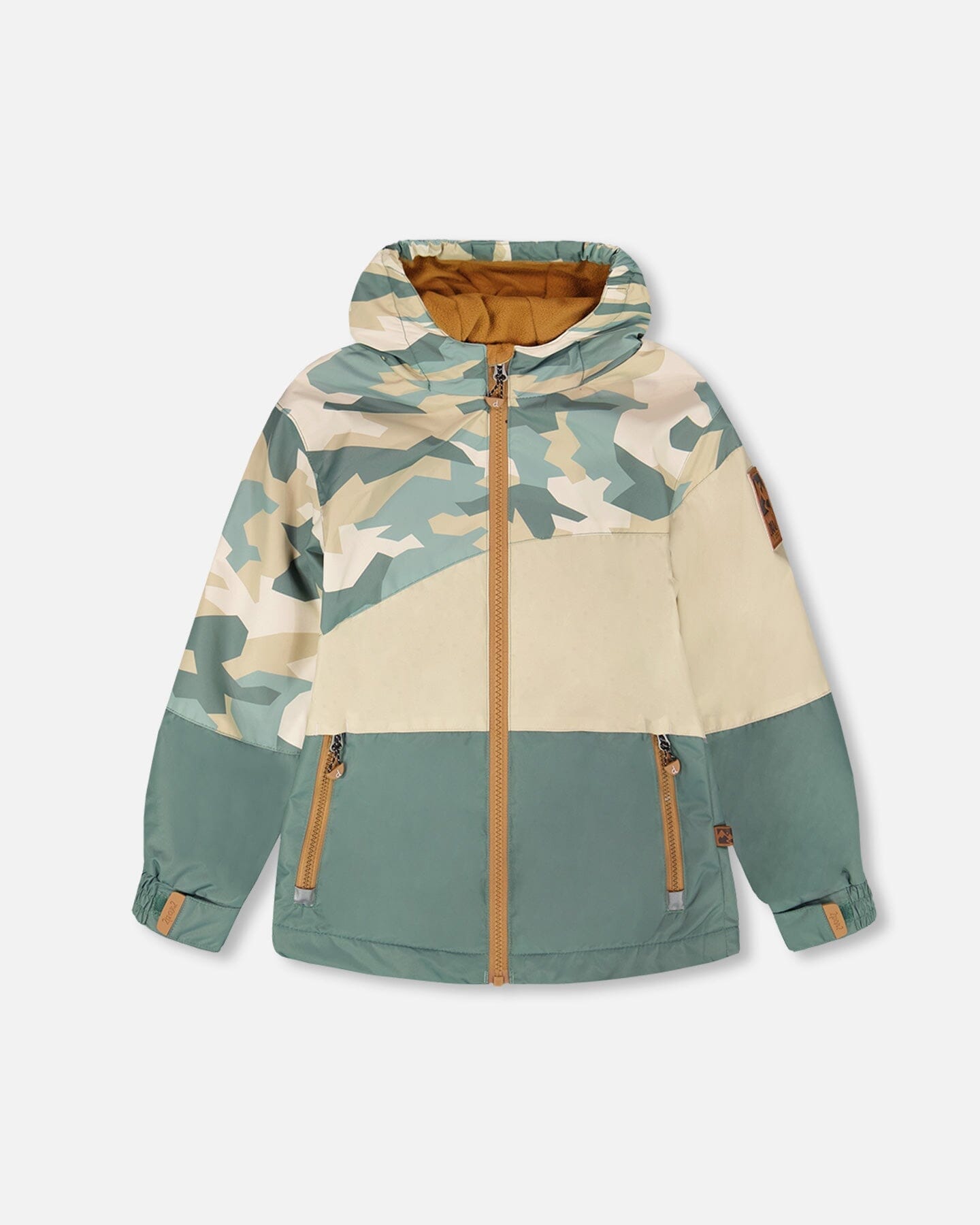 Mid-Season Jacket Green Camouflage Print - H30W33_3H029