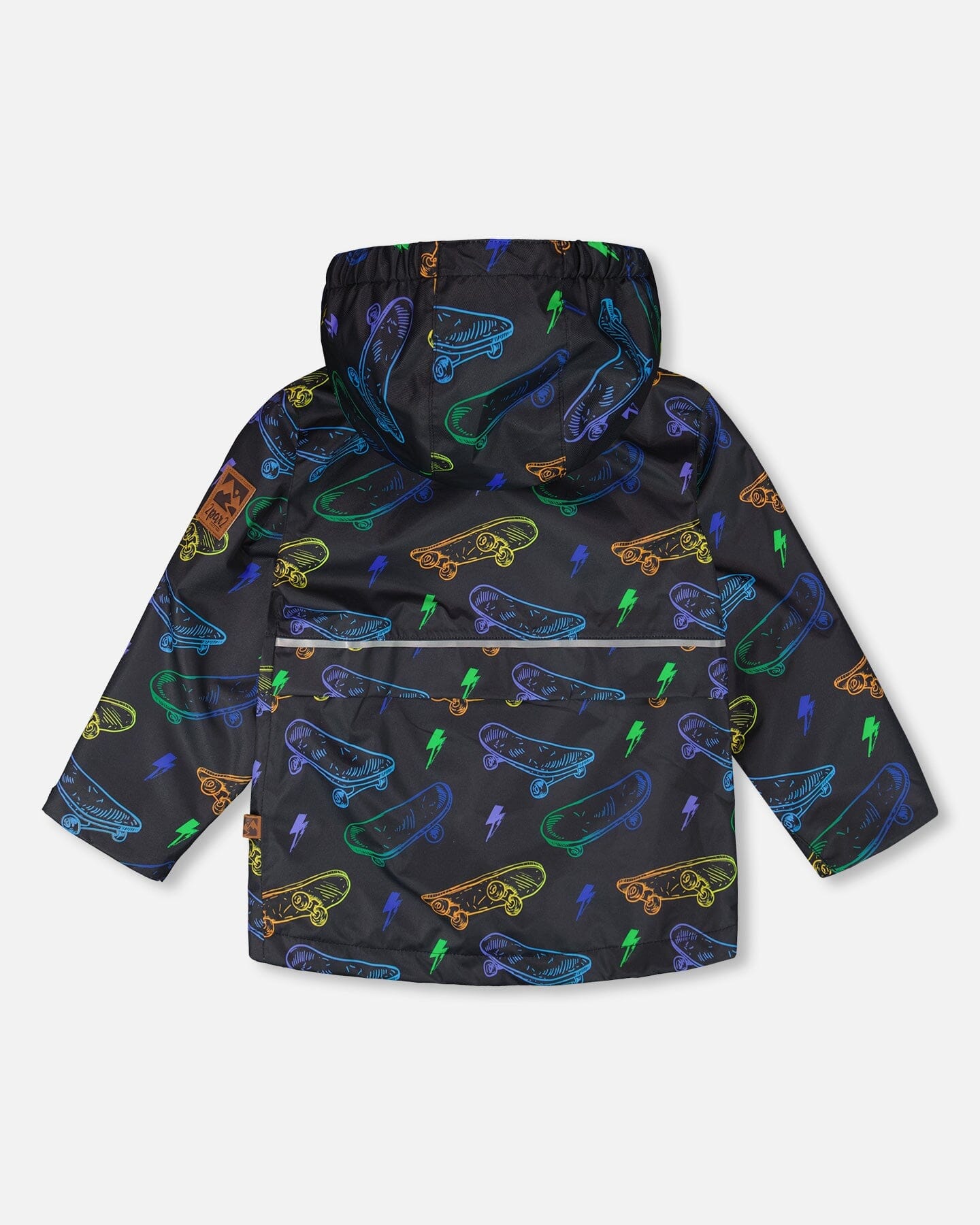 Mid-Season Jacket Black Printed Skateboards - H30W34_3H026