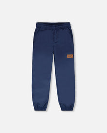 Splash Pants In Recycled Polyester Navy Blue - H30W35_04790