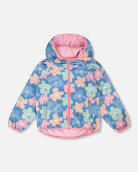 Softshell Jacket Blue Flower Print - H30W43_3H043