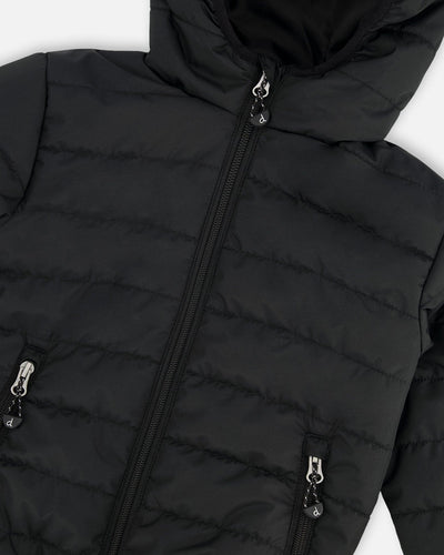 Quilted Mid-Season Jacket Black - H30W44_09990