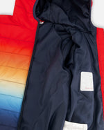 Quilted Mid-Season Jacket Orange And Blue Gradient - H30W44_3H038