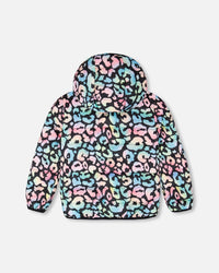 Quilted Mid-Season Jacket Black Animal Print - H30W45_3H010