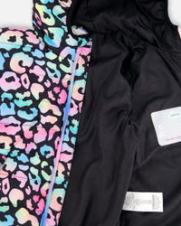 Quilted Mid-Season Jacket Black Animal Print - H30W45_3H010