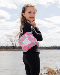 Packable Windbreaker In Polyester Pink Lollipop Print Outerwear Deux par Deux 