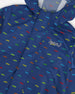 Packable Windbreaker In Polyester Blue Car Print - H30W49_3H037