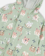 Rain Jacket In Polyurethane Green Frog Print - H30W50_3H022
