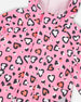Rain Jacket In Polyurethane Pink Heart Print - H30W50_3H024