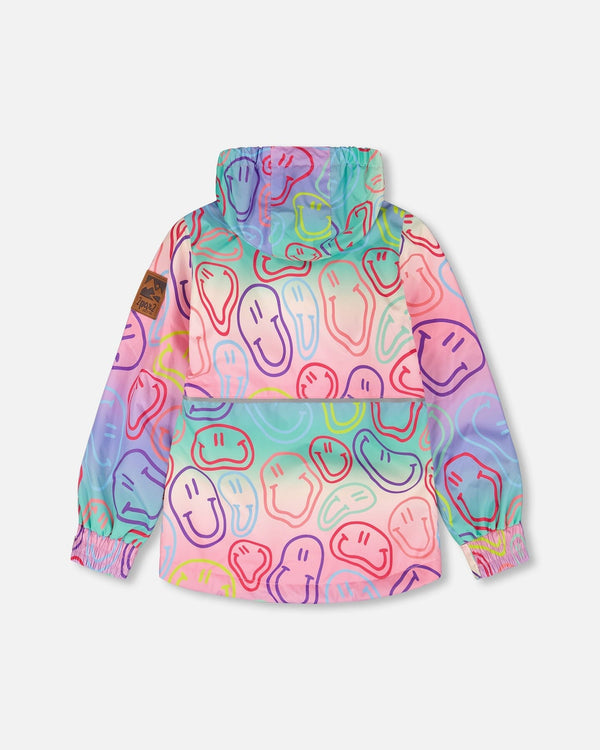 Two-Piece Mid-Season Outerwear Set Multicolored Printed Smileys - H30W51_3H012
