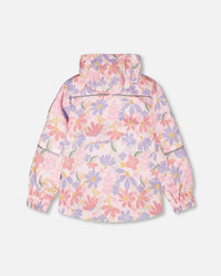 Insulated Two-Piece Mid-Season Outerwear Set Pink Flower Print - H30W52S_3H004