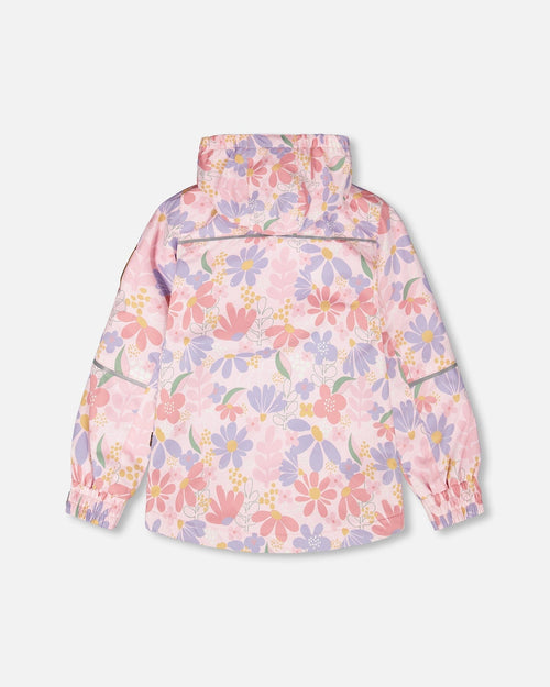 Insulated Two-Piece Mid-Season Outerwear Set Pink Flower Print - H30W52S_3H004