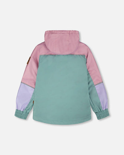 Two-Piece Mid-Season Outerwear Set Mauve Colorblock - H30W52_06004