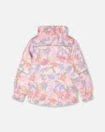 Two-Piece Mid-Season Outerwear Set Pink Flower Print - H30W52_3H004