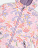 Two-Piece Mid-Season Outerwear Set Pink Flower Print - H30W52_3H004