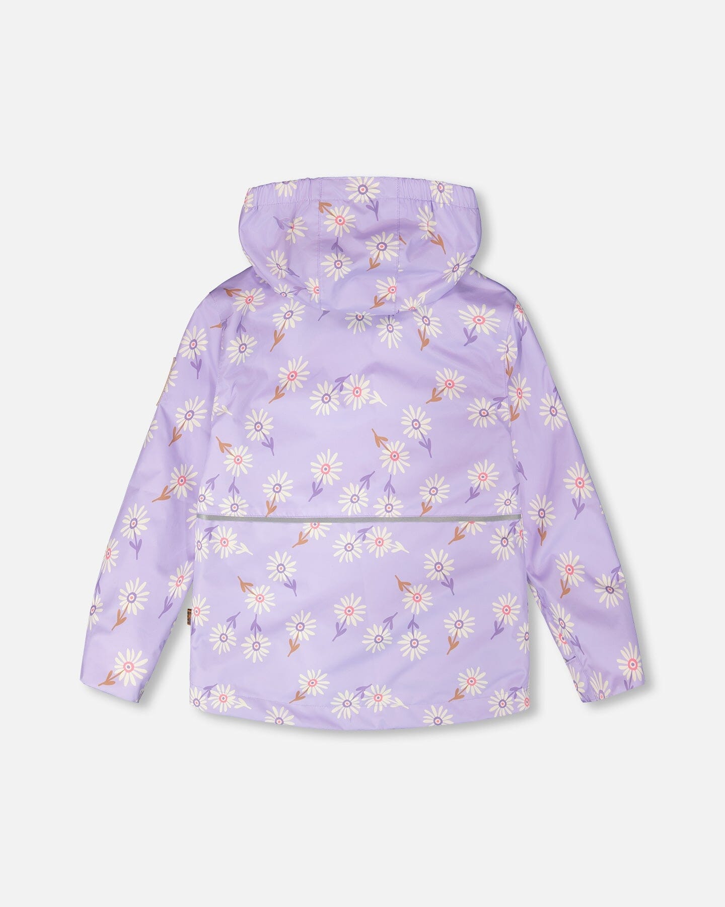 3-In-1 Two-Piece Mid-Season Outerwear With Solid Pants Set Purple Daisy Print - H30W53_05005