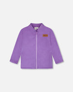 3-In-1 Two-Piece Mid-Season Outerwear With Solid Pants Set Purple Daisy Print - H30W53_05005