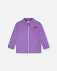 3-In-1 Two-Piece Mid-Season Outerwear With Solid Pants Set Purple Daisy Print - H30W53_05005