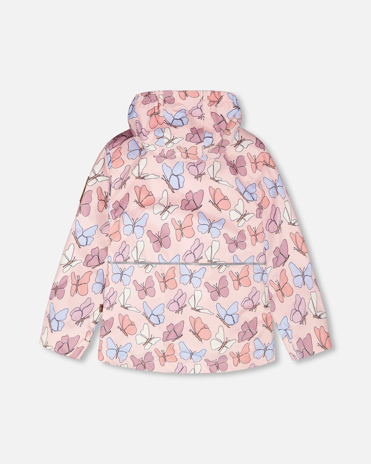 3-In-1 Two-Piece Mid-Season Outerwear Set Pink With Printed Butterflies - H30W53_3H007