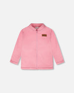 3-In-1 Two-Piece Mid-Season Outerwear Set Pink Smiling Flower Print - H30W53_3H008