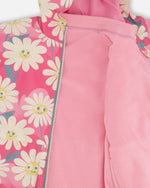 3-In-1 Two-Piece Mid-Season Outerwear Set Pink Smiling Flower Print - H30W53_3H008