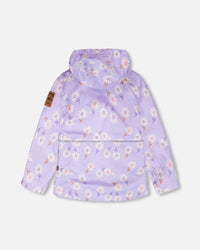 3-In-1 Two-Piece Mid-Season Outerwear Set Purple Daisy Print - H30W53_3H009
