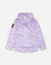 3-In-1 Two-Piece Mid-Season Outerwear Set Purple Daisy Print - H30W53_3H009