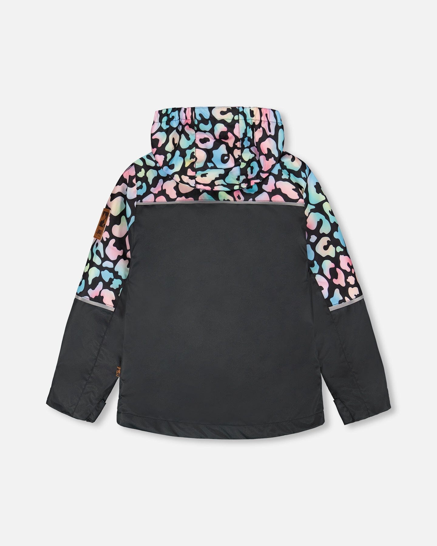 3-In-1 Two-Piece Mid-Season Outerwear Set Black Animal Print - Multicolored Inner Jacket - H30W54_3H010