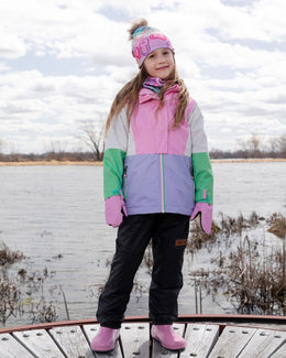 3-In-1 Two-Piece Mid-Season Outerwear Set Pink Colorblock - H30W55_06240