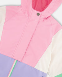 3-In-1 Two-Piece Mid-Season Outerwear Set Pink Colorblock - H30W55_06240
