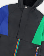 3-In-1 Two-Piece Mid-Season Outerwear Set Black Dinosaur Print - H30W56_09990