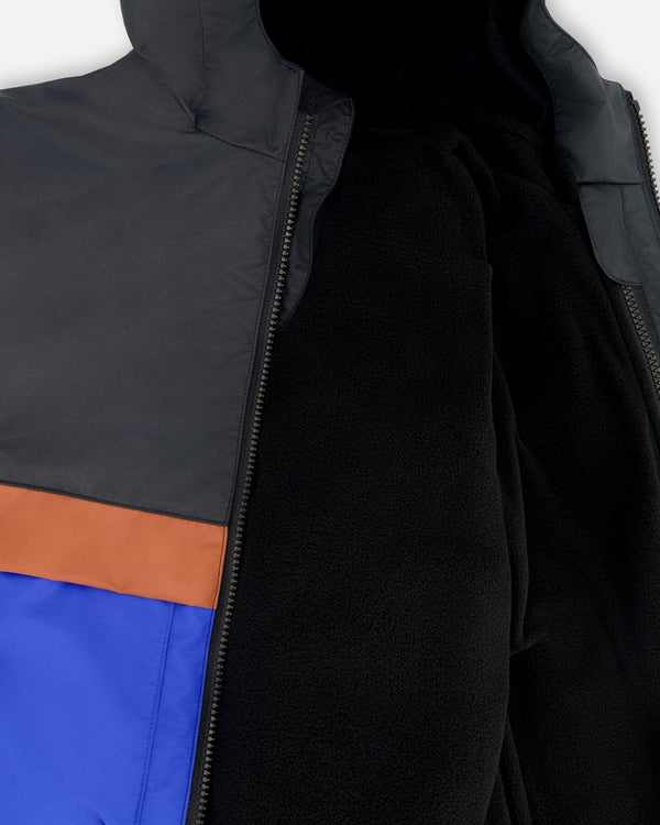 3-In-1 Two-Piece Mid-Season Outerwear Set Black And Brown - H30W57_09990