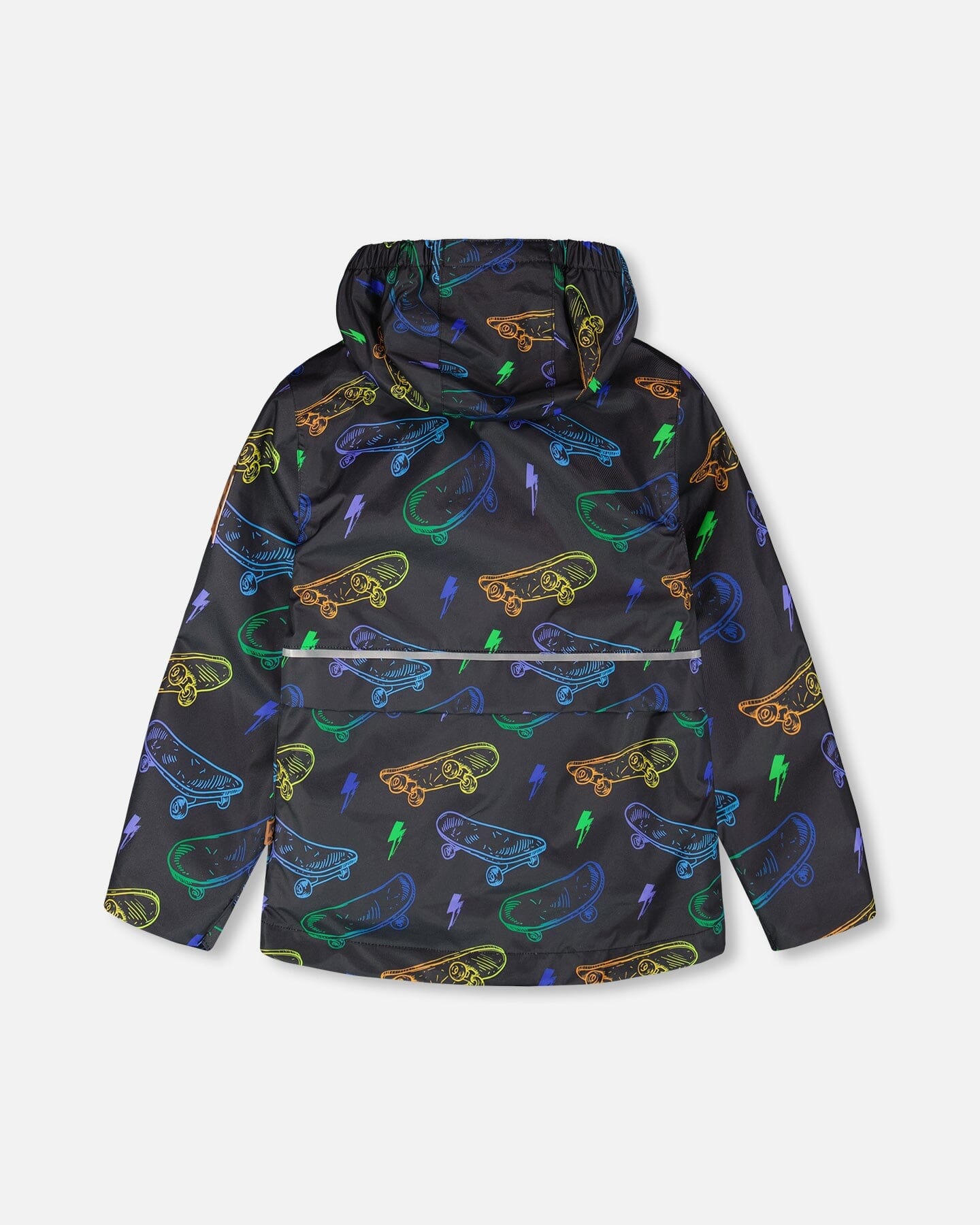 3-In-1 Two-Piece Mid-Season Outerwear Set Black Printed Skateboards - H30W57_3H026